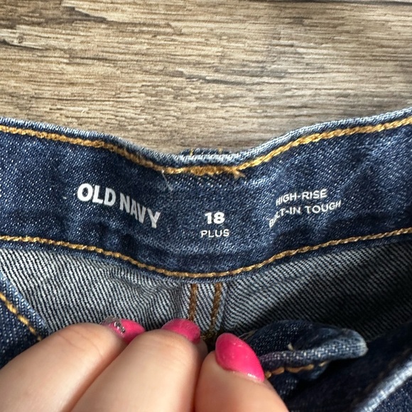 Old Navy Blue Jean Shorts High-Waisted Girls Size 18 Plus - Picture 4 of 5